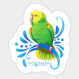 Double Yellow Headed Amazon Parrot Sticker